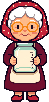 Babushka holding her jar of jam